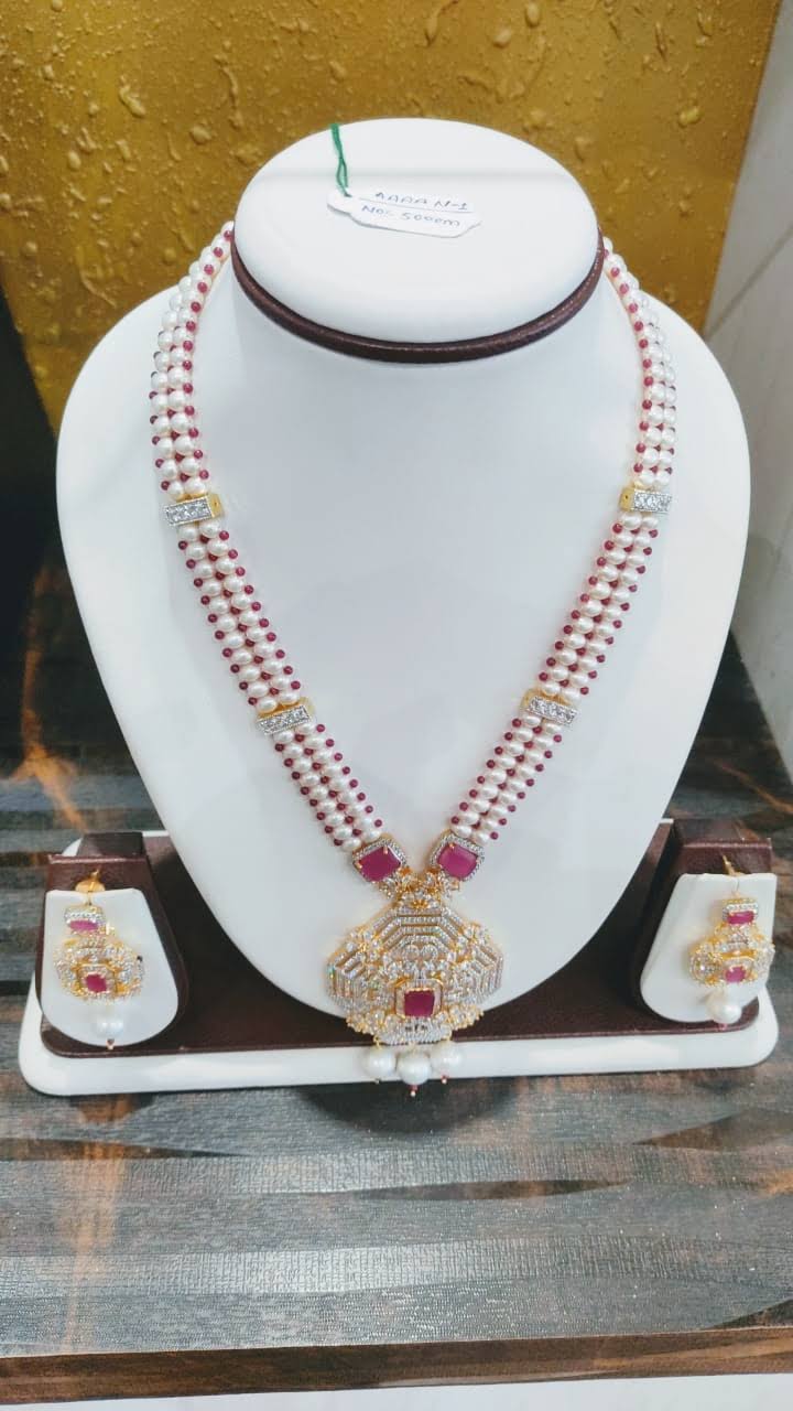 Ruby Pearls Set | Flat 40% Off product image