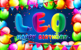 Leo (singer) / date of birth Herunterladen Hintergrundbild Happy Birthday Leo 4k Bunte Ballon Rahmen Leo Name Blauer Hintergrund Leo Happy Birthday Leo Geburtstag Beliebte Deutsche Mannliche Namen Geburtstag Konzept Leo Mit Einer Auflosung Zu Uberwachen 3840x2400