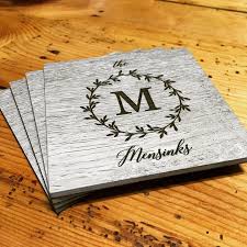 Personalized Coaster Set Of 4 Custom Coaster Wedding Gift Etsy Personalized Coaster Set Personalized Coasters Engraved Coasters