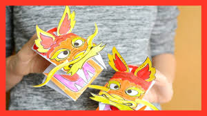 Cardstock in any color (red looks awesome) scissors ; Printable Chinese Dragon Puppet Chinese New Year Craft For Kids Youtube