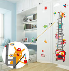 Fire Truck Ladder Height Chart Girls Room Wall Sticker Vinyl