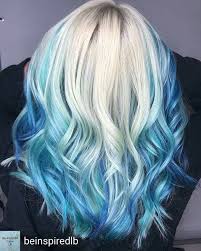 If you're wanting to try this look yourself, check out our tips on hair colouring at home. Pin By Chloe Dunford On Blue Hair Blue Hair Blonde And Blue Hair Cool Hair Color
