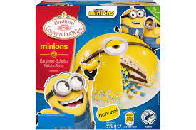 Einer davon wird am oberen rand so. Minions Bananen Schoko Pinata Torte
