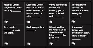 Consecutive _'s can be used to customize underline length. There S A Game Of Thrones Version Of Cards Against Humanity
