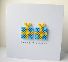 Verjaardagskaart Met Strijkkralen Via Pinterest Door Karenock Cards Handmade Card Craft Homemade Cards