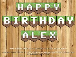 Fun party ideas to use pink printable letter banners. Banner Letters Minecraft