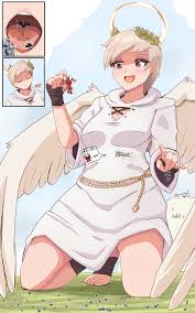 1Themainman1 on X: I wanted to relax a little between commissions, so  heres an angel vanquishing the forces of evil. Shes very good at her job,  though maybe not very efficient! Featuring @