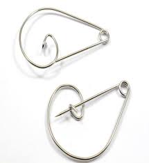 Large Silver Safety Pin Brooch Decorative Brooch Pin Charm Pin Charm Holder 50mm 1 Pc Safety Pin Brooch Safety Pin Brooch