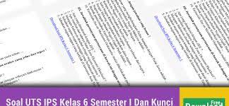 Soal Uts Ips Kelas 6 Semester I Dan Kunci Jawaban Semester Word Search Puzzle Words