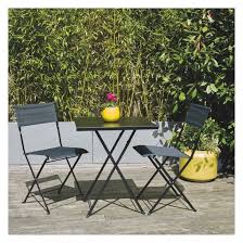 Grange 2 Seat Black Metal Folding Garden Table And Chairs Set Buy Now At Habitat Uk Small Garden Chairs Garden Table And Chairs Folding Garden Table