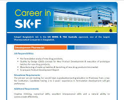Eskayef Bangladesh Ltd Position Development Pharmacist Jobs Opportunity Vacancy Job Opportunities Job Circular Job