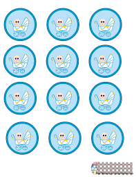Free Printable Blue Baby Shower Round Labels Blue Baby Shower Round Labels Baby Shower Labels