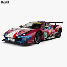 3d Model Of Ferrari 488 Gte 2019 In 2020 Ferrari 488 Ferrari 3d Model