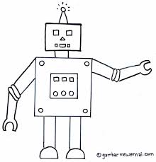 Sketsa robot transformer untuk mewarnai clip art library. Gambar Mewarnai Tobot Radea