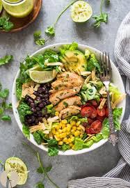 Santa Fe Chicken Salad With Tangy Lime Dressing Is A Fresh Hearty Salad Packed With Black Beans Santa Fe Chicken Salad Hearty Salad Recipes Santa Fe Chicken