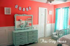 A Little Girl S Room Coral And Aqua Coral Bedroom Coral Room Coral Bedroom Decor