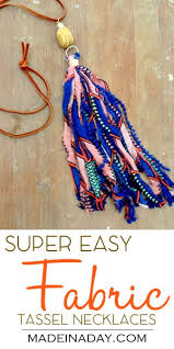 Remove paper ends of embroidery thread, but do not unroll thread. How To Make Fabric Tassel Necklaces