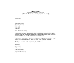 10+ Sample Two Week Notice Resignation Letter Templates - Google Docs, Ms  Word, Apple Pages | Free & Premium Templates