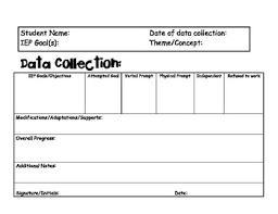 Data Collection Template For Special Education Teachers