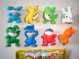 Cute Easter Bunnies Felt 2008 Kinder Surprise Figures Set Figurines Collectibles Kinder Egg Toys Kinder Surprise Easter Bunny