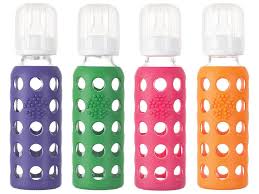 Amazon Com Lifefactory Glass Baby Bottles 9 Ounce 4 Pack Royal Purple Raspberry Orange Green Baby