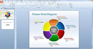 Unfold the paper to reveal a 5 petal flower. Editable Flower Petal Powerpoint Template