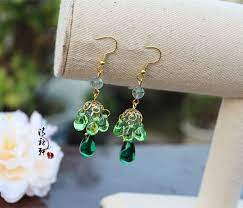 清雅轩 原创手工耳环古典复古耳坠汉服旗袍配饰古代古装饰品 earrings hair jewels chinese jewerly