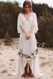 36 Boho Wedding Dress Options To Blow Everyone Away Updated 2021 Lace Wedding Dress With Sleeves Wedding Dress Guide Boho Wedding Dress