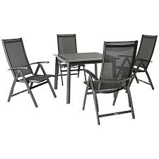 Kettler Surf 4 Seater Outdoor Multi Position Reclining Chairs And Dining Table Set Grey Dining Table Setting Kettler Recliner Chair