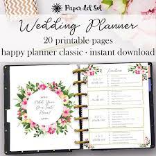 Wedding Planner Printable For Happy Planner Printable Inserts Wedding Planner Printables Wedding Planner Binder Personalized Wedding Planner