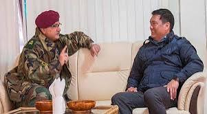 Chief Minister Pema Khandu meets Major General RK Jha