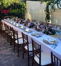 Pin By Local Events Rental On Tables And Chairs Rental Los Angeles Catering Equipment Wooden Lawn Chairs Party Rental Supplies