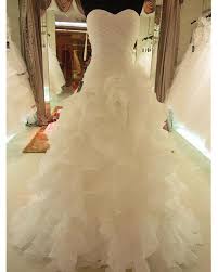 4.5 out of 5 stars 271. Sweetheart Mermaid Wedding Dresses Bodice Corset Organza Ruffles Alinanova