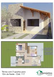Casas Pequenas Plantas De Casas Com Cozinha Americana E 2 Quartos Pin Em Plantas De Casas Terreas