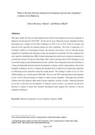 The gini index was not significantly the estimates contained in this report are primarily based on the 2016 and 2017 acs. What Is The Link Between Financial Development And Income Inequality Evidence From Malaysia Munich Personal Repec Archive