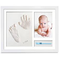 Amazon Com Personalized Baby Handprint And Footprint Kit Baby Hand And Foot Print Nursery Decor Baby Gift For Newborn Boy Girl Baby Photo Frame Print Kit Baby Registry