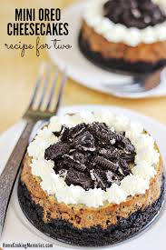 It's nice to have a recipe that specifies smaller cake pans too. Mini Oreo Cheesecakes For Two Recipe Home Cooking Memories