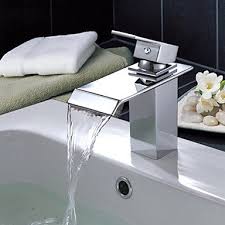 contemporary waterfall bathroom sink