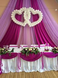 Wedding balloon decorations are a very inexpensive way of bringing color and fun to your wedding. Pin By Patricia Lainnez On Oformlenie Svadeb Wedding Deco Wedding Decorations Stage Decorations