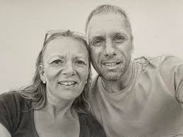 My pencil sketch of our favourite couple xx