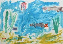 Ocean painting for nahcotta gallery. Children S Drawing Underwater World Fish Seaweed Watercolor Stock Photo Picture And Royalty Free Image Image 107300247