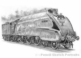 The Mallard Train Steam Engine Drawings Train Drawing Mallard Train Old Steam Train