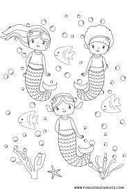 Printable pdf mermaid coloring pages. 6 Cute Mermaid Coloring Pages For Kids Free Printables Fun Loving Families