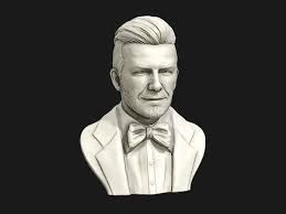 David Beckham Sculpture 3d Face Model Sculpture 3d Face