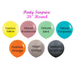 36" Latex 28 Colors to Choose From, Color Chart 36" Latex Round, Weddings,  Hot Air Balloons, Photo Op, Made in the USA Helium Quality or Air