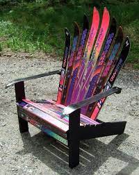 adirondack ski chair by anne rast adirondack chair skiing picnic table woodworking plans