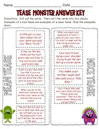 Tease Monster Scenarios To Go With The Tease Monster Book By Julia Cook Counseling Lessons Elementary Counseling Bullying Lessons
