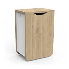 Meuble Poubelle Design Bois Chene Metal Blanc Distribel Meuble Poubelle Poubelle Design Poubelle Cuisine Design