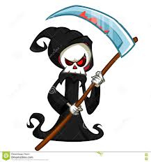 Handamde grim reaper diseño vectorial. Personaje De Dibujos Animados Del Parca Con La Guadana Aislada En Un Fondo Blanco Muerte Linda Ilustracion Del Vector Ilustracion De Hueso Capote 76460469