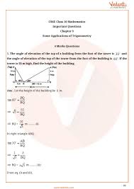 Tan csc cos = 1. Important Questions For Cbse Class 10 Maths Chapter 9 Some Applications Of Trigonometry